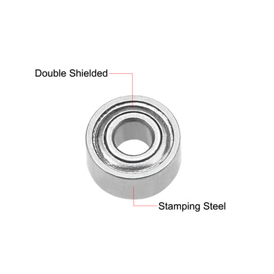 Harfington Uxcell Deep Groove Ball Bearings Metric Double Shielded Chrome Steel P6 Z1