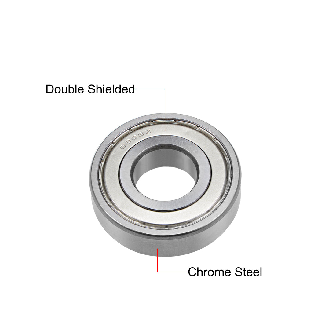 uxcell Uxcell Deep Groove Ball Bearings Metric Double Shielded Chrome Steel ABEC-3 Z1