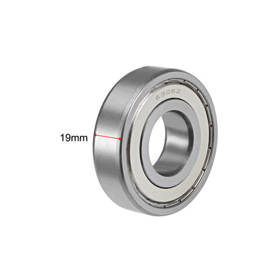 Harfington Uxcell Deep Groove Ball Bearings Metric Double Shielded Chrome Steel ABEC-3 Z1