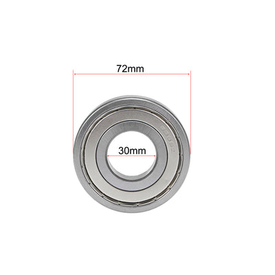 Harfington Uxcell Deep Groove Ball Bearings Metric Double Shielded Chrome Steel ABEC-3 Z1