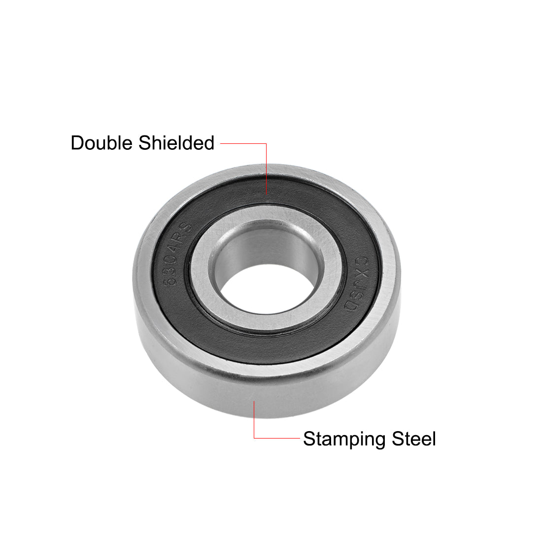 uxcell Uxcell Deep Groove Ball Bearing Double Sealed ABEC-3 Z1 Bearing