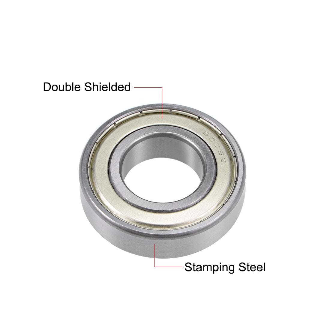 uxcell Uxcell Deep Groove Ball Bearings Metric Double Shielded Chrome Steel ABEC3 Z1