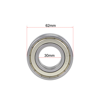 Harfington Uxcell Deep Groove Ball Bearings Metric Double Shielded Chrome Steel ABEC3 Z1