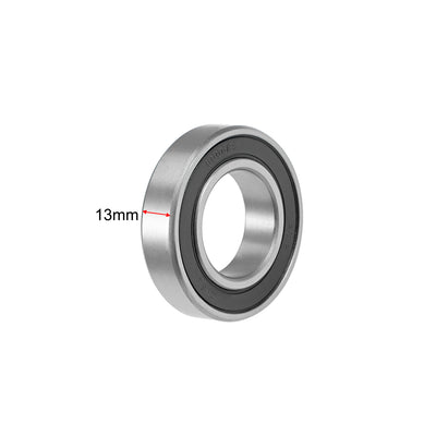 Harfington Uxcell Deep Groove Ball Bearings Metric Double Sealed Chrome Steel ABEC-3 Z1