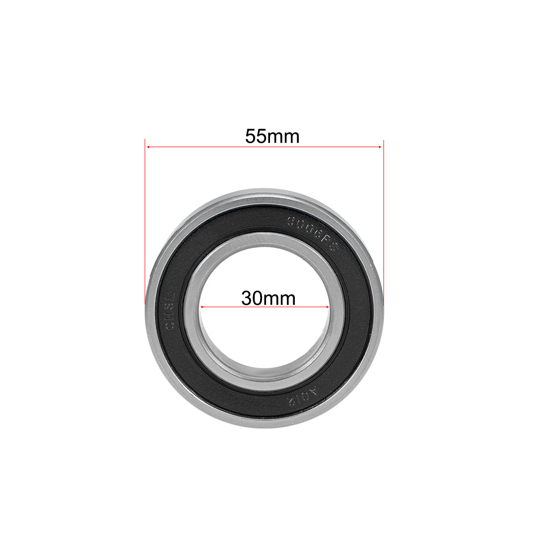 uxcell Uxcell Deep Groove Ball Bearings Metric Double Sealed Chrome Steel ABEC-3 Z1