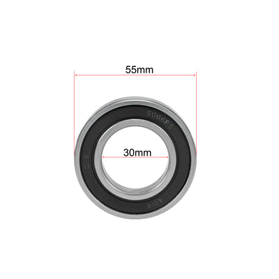 Harfington Uxcell Deep Groove Ball Bearings Metric Double Sealed Chrome Steel ABEC-3 Z1