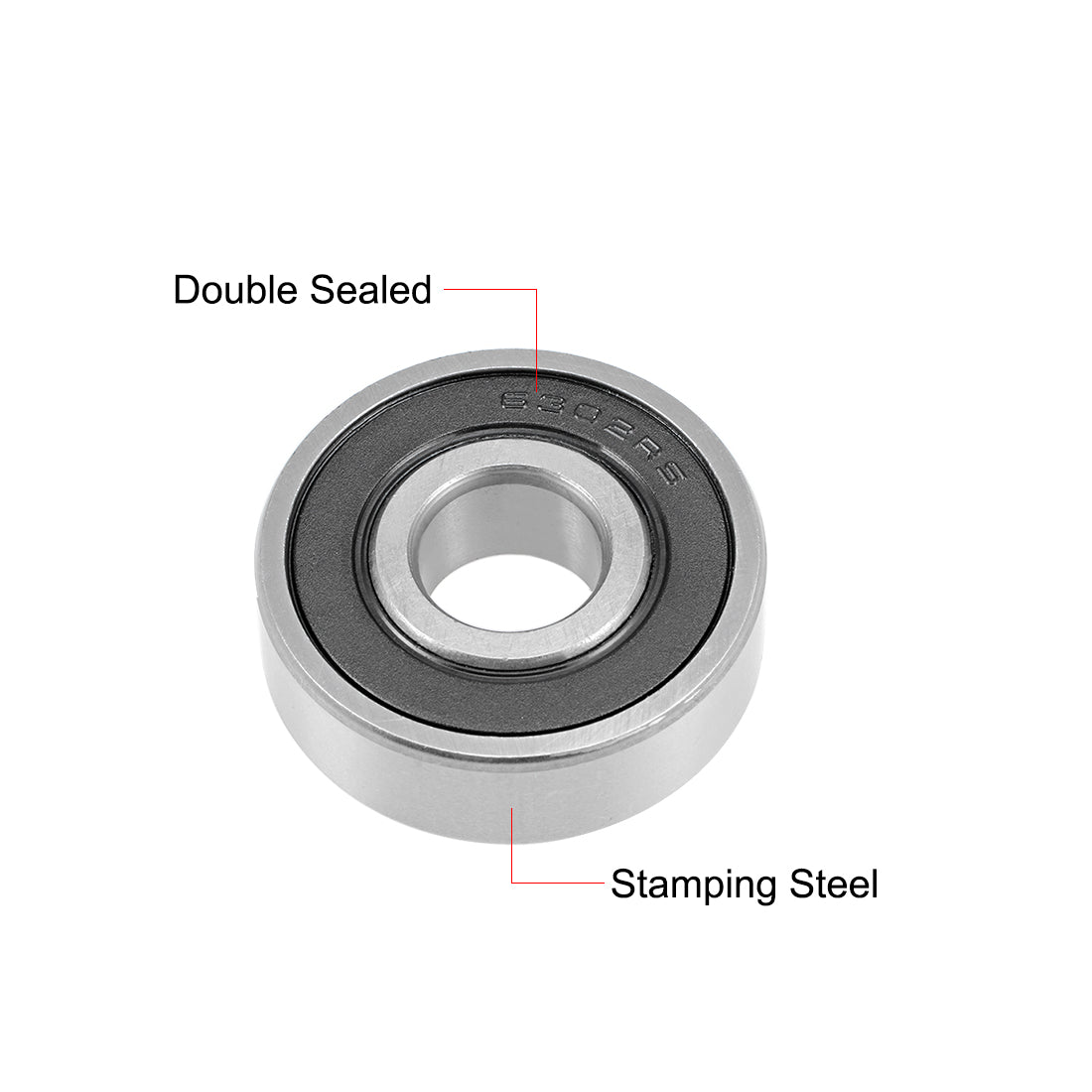 uxcell Uxcell Deep Groove Ball Bearing Double Sealed ABEC-3 Z1 Bearing