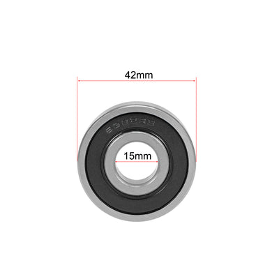 Harfington Uxcell Deep Groove Ball Bearing Double Sealed ABEC-3 Z1 Bearing