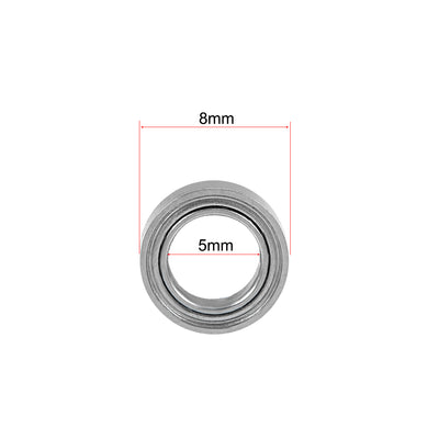 Harfington Uxcell Deep Groove Ball Bearings Metric Double Shielded Chrome Steel P6 Z1