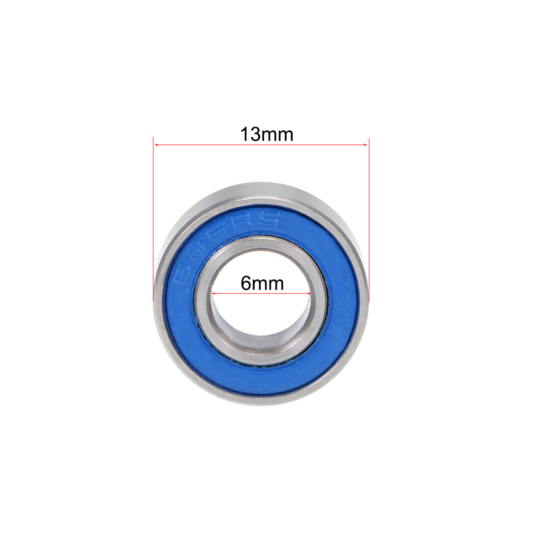 uxcell Uxcell Ball Bearing Double Sealed ABEC-3 Bearings Blue Covers