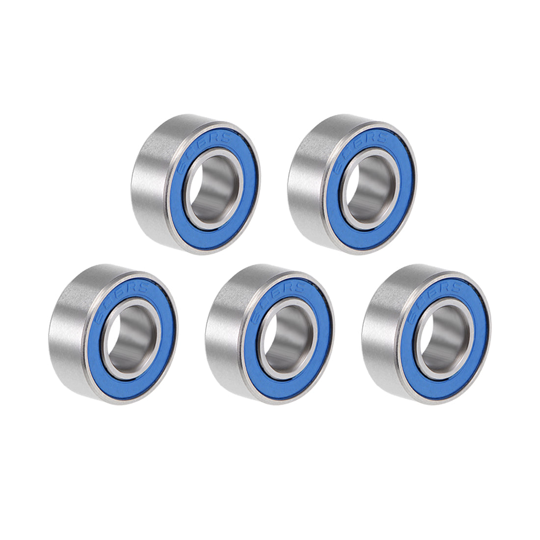 uxcell Uxcell Ball Bearing Double Sealed ABEC-3 Bearings Blue Covers