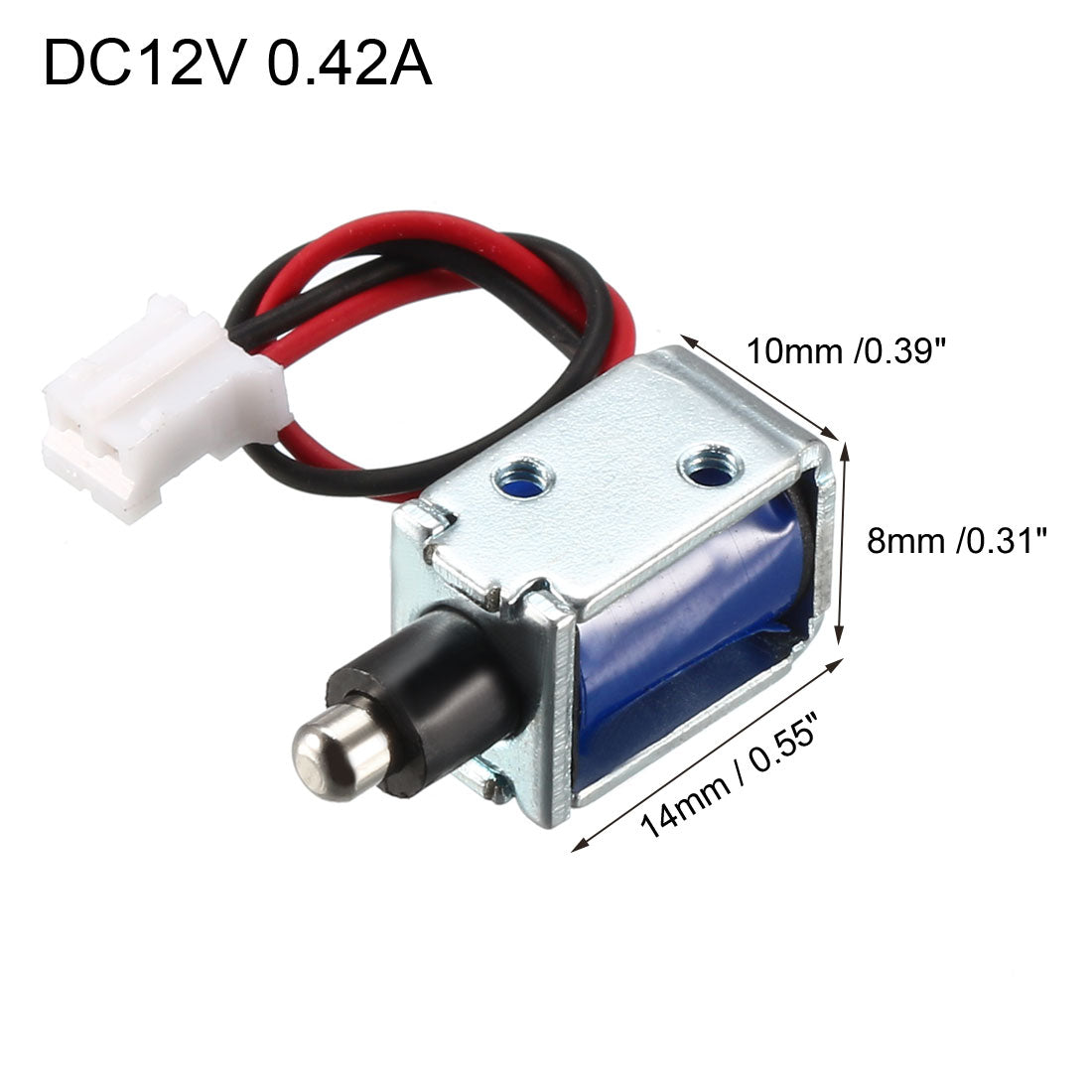 uxcell Uxcell DC 12V 0.42A 30g 3mm Mini Electromagnetic Solenoid Lock Push Pull Type for Electirc Lock Cabinet Door Lock