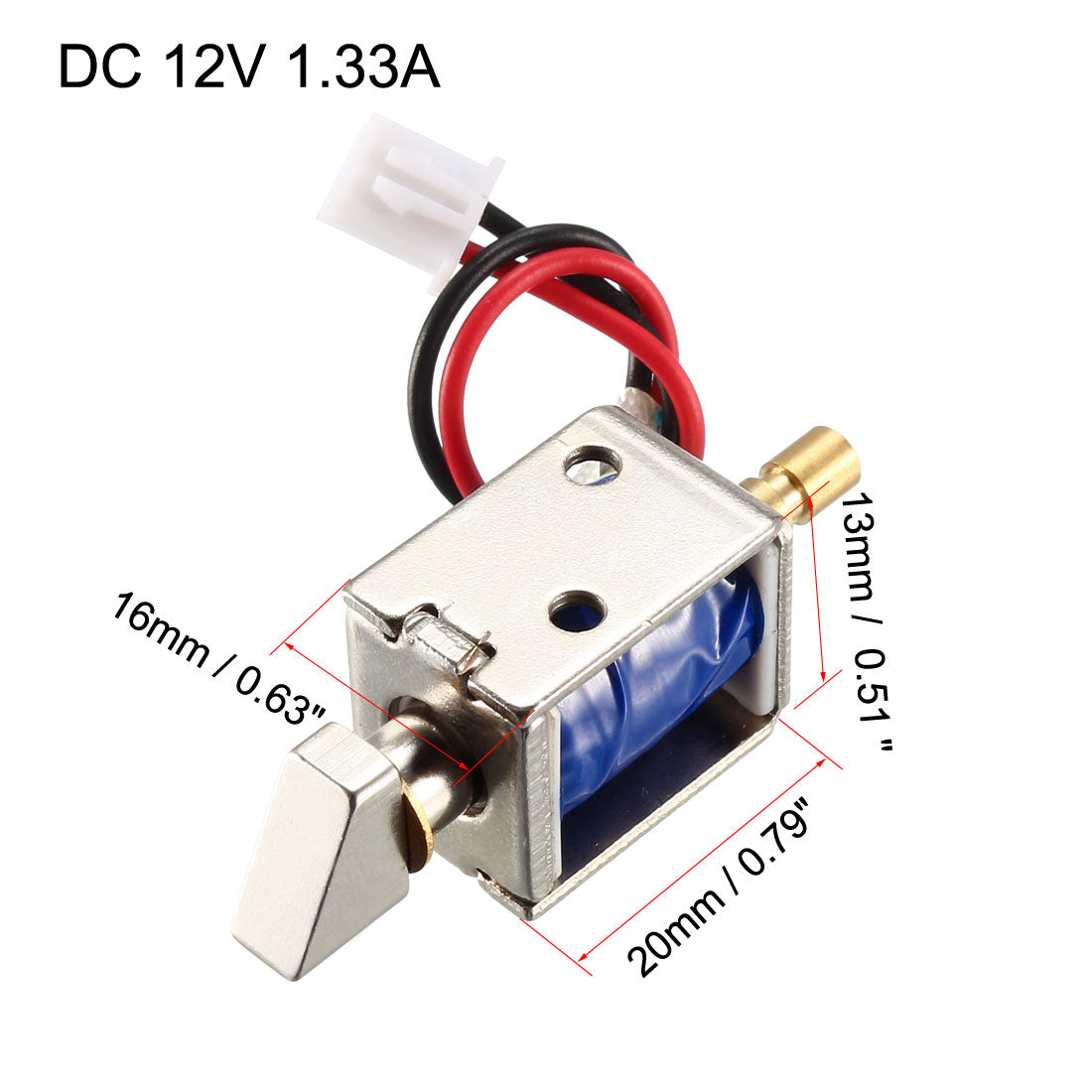 uxcell Uxcell DC 12V 1,33A Mini Elektromagnet Verriegelung Montage Teil für Elektroschloss 4mm