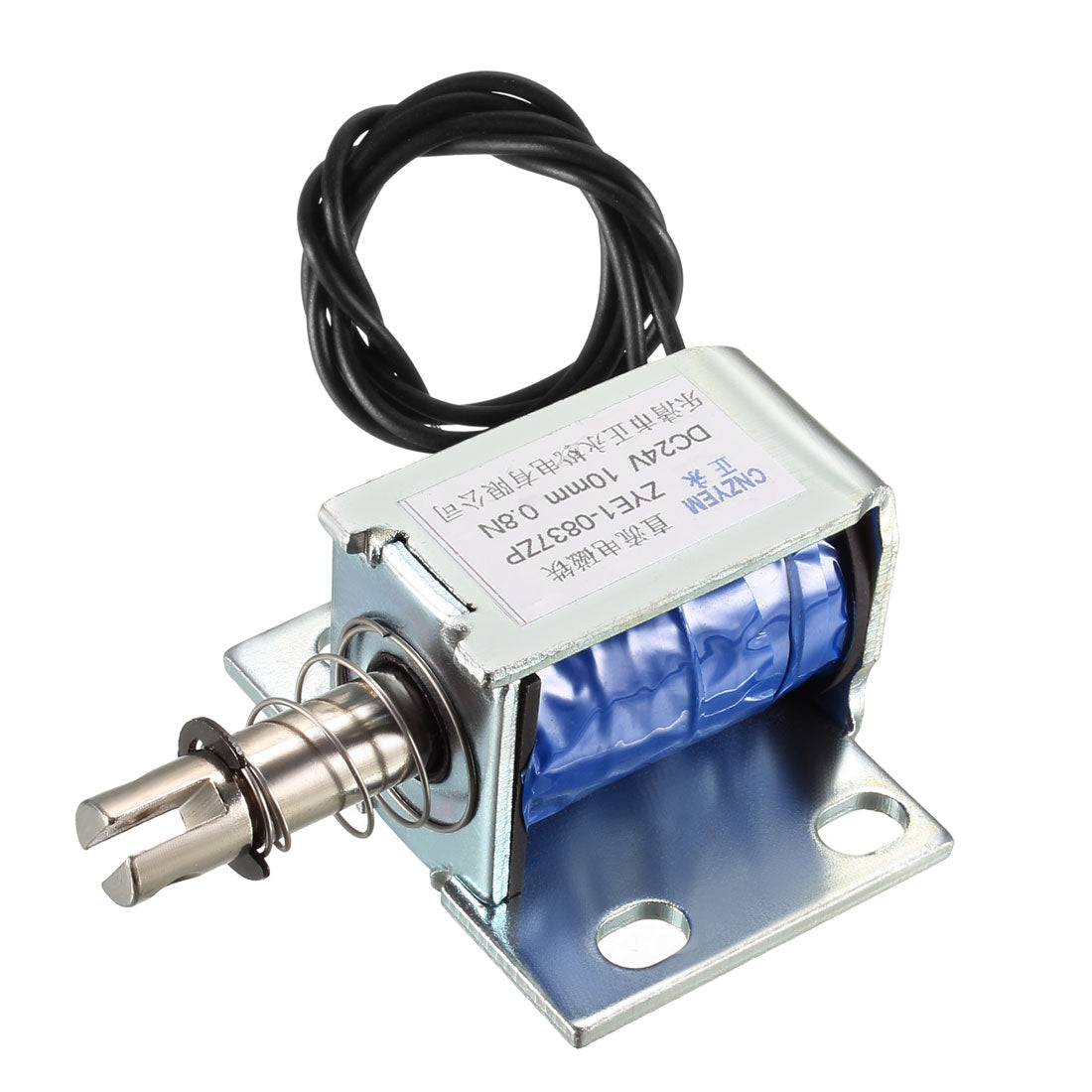 uxcell Uxcell Gleichstrom Gegentaktmagnet Elektromagnet offen Rahmen Linearbewegung DC24V 0.8N 10mm