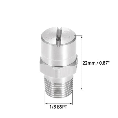 Harfington Flat Fan Spray Tip - Thread 304 Stainless Steel Nozzle - Degree Orifice Diameter