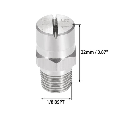 Harfington Flat Fan Spray Tip -  Male Thread 304 Stainless Steel Nozzle Orifice Diameter