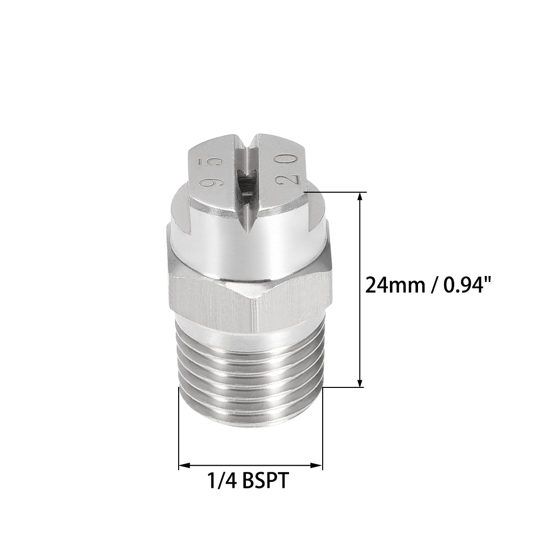 Harfington Flat Fan Spray Tip - Thread 304 Stainless Steel Nozzle Orifice Diameter