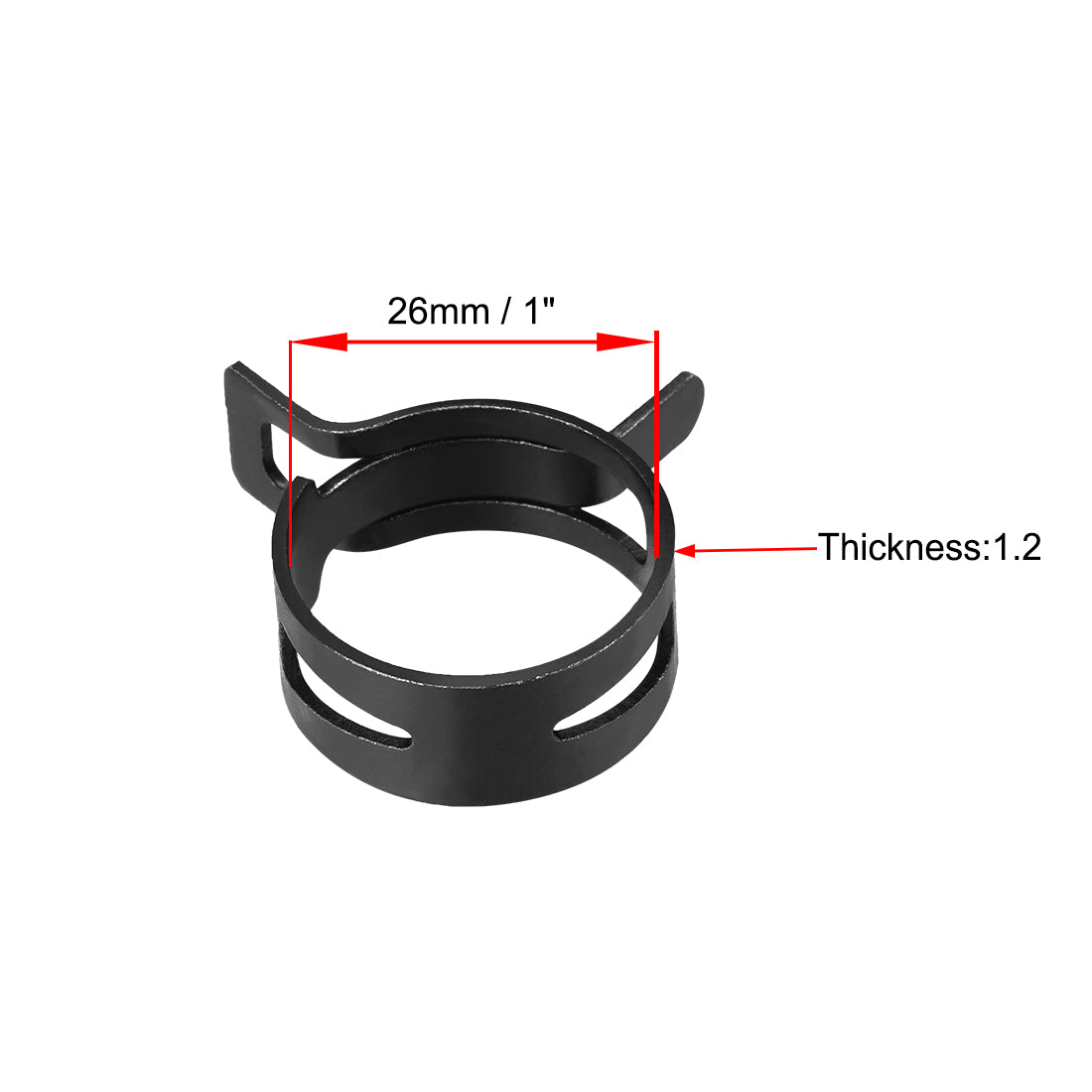 Harfington Steel Band Clamp for Fuel Line Silicone Hose Tube Spring Clips Clamp Steel