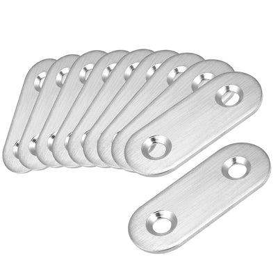 uxcell Uxcell Repair Plate, 40mm x 16mm, Flat Fixing Mending Bracket Connector with Screws, 10 Pcs