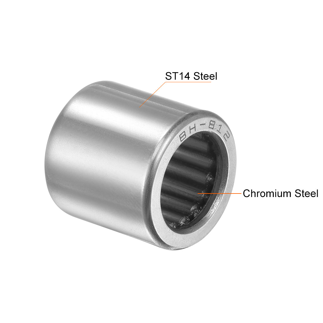 uxcell Uxcell BH912 Needle Roller Bearings 9/16"x13/16"x3/4" Open Full Complement 2pcs