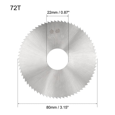 Harfington Uxcell Circular Saw Blades 60x16x0.4mm 72 Teeth HSS Disc Cutting Blade for Wood Metal