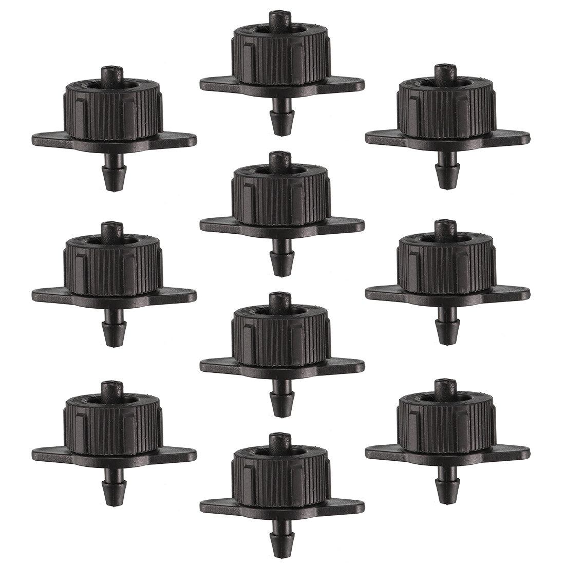 uxcell Uxcell Pressure Compensating Dripper 1 GPH 4L/H Emitter for Garden Lawn Drip Irrigation with Barbed Hose Connector, Plastic Black 25pcs