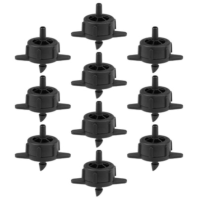 Harfington Uxcell Pressure Compensating Dripper 1 GPH 4L/H Emitter for Garden Lawn Drip Irrigation with Barbed Hose Connector Black 50pcs