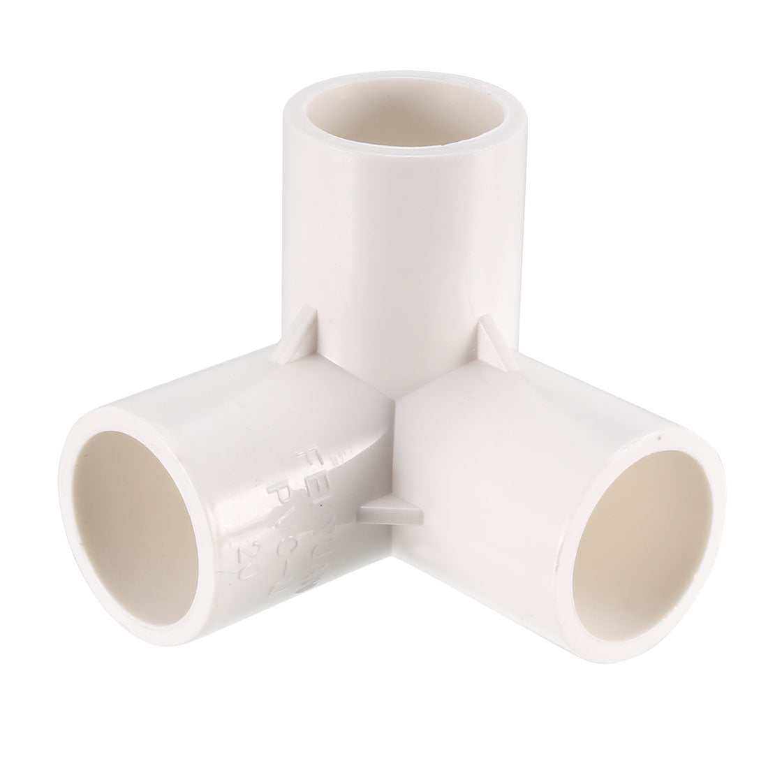 uxcell Uxcell 3-Way Elbow PVC Fitting, 20mm Socket, Tee Corner Fittings White 5Pcs