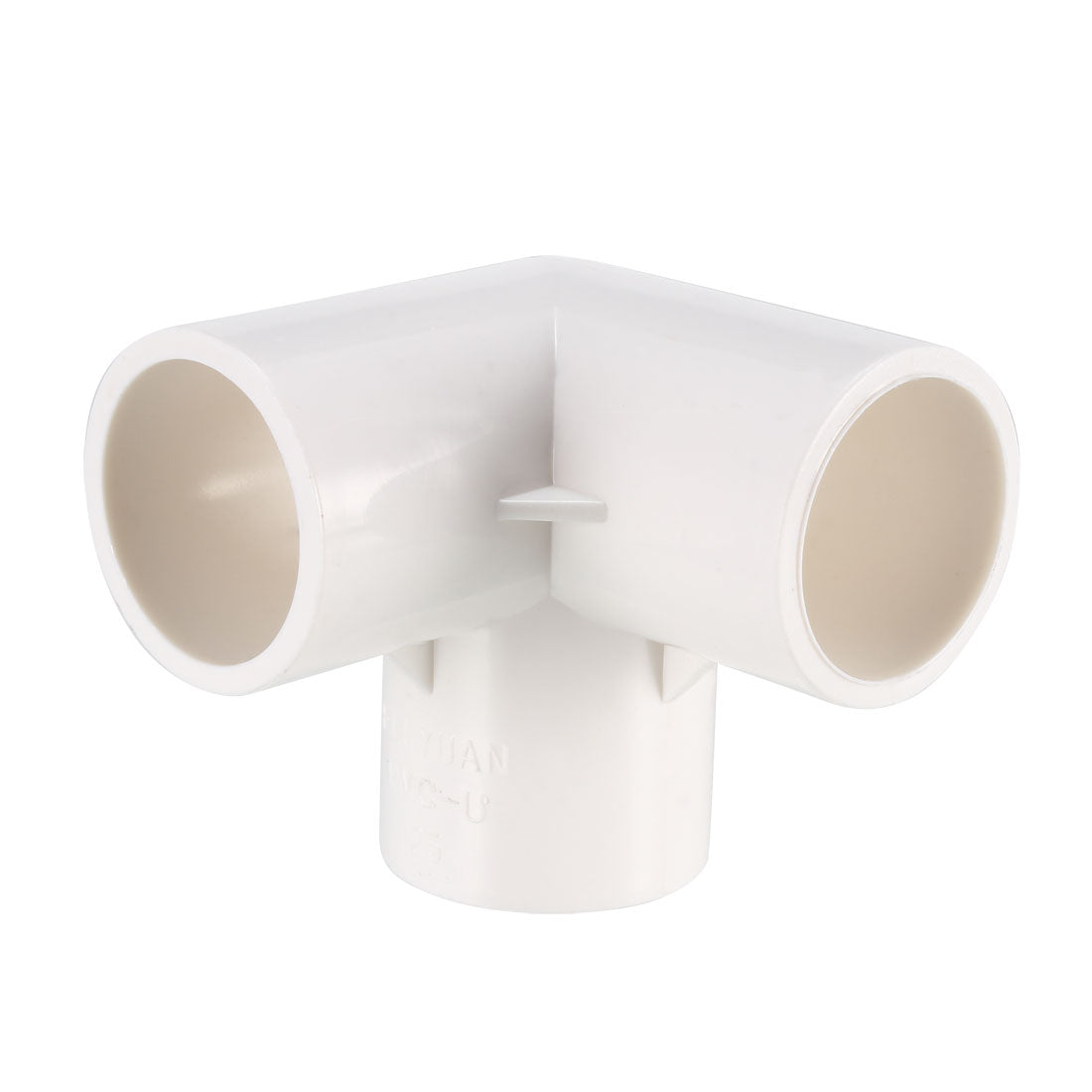 uxcell Uxcell 3-Way Elbow PVC Fitting, 25mm Socket, Tee Corner Fittings White