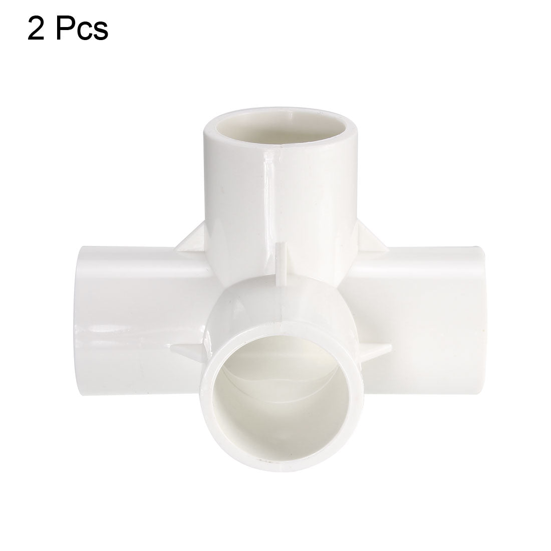 uxcell Uxcell 25mm, 2St 4-Wege T-Stück PVC Anschlussbogen Möbel Weiß PVC Bewässerungssprinkler