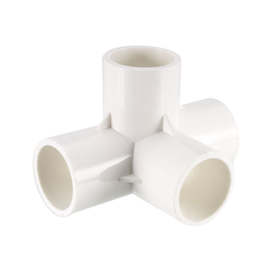 uxcell Uxcell 4 Way 25mm Tee PVC Fitting Elbow - PVC Furniture - PVC Elbow Fittings 6Pcs