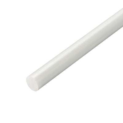 Harfington Uxcell FRP Fiberglass Round Rod,8mm Dia 50mm Long,White Engineering Round Bar Rod