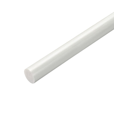 Harfington Uxcell FRP Fiberglass Round Rod,10mm Dia 50cm Long White Engineering Round Bars