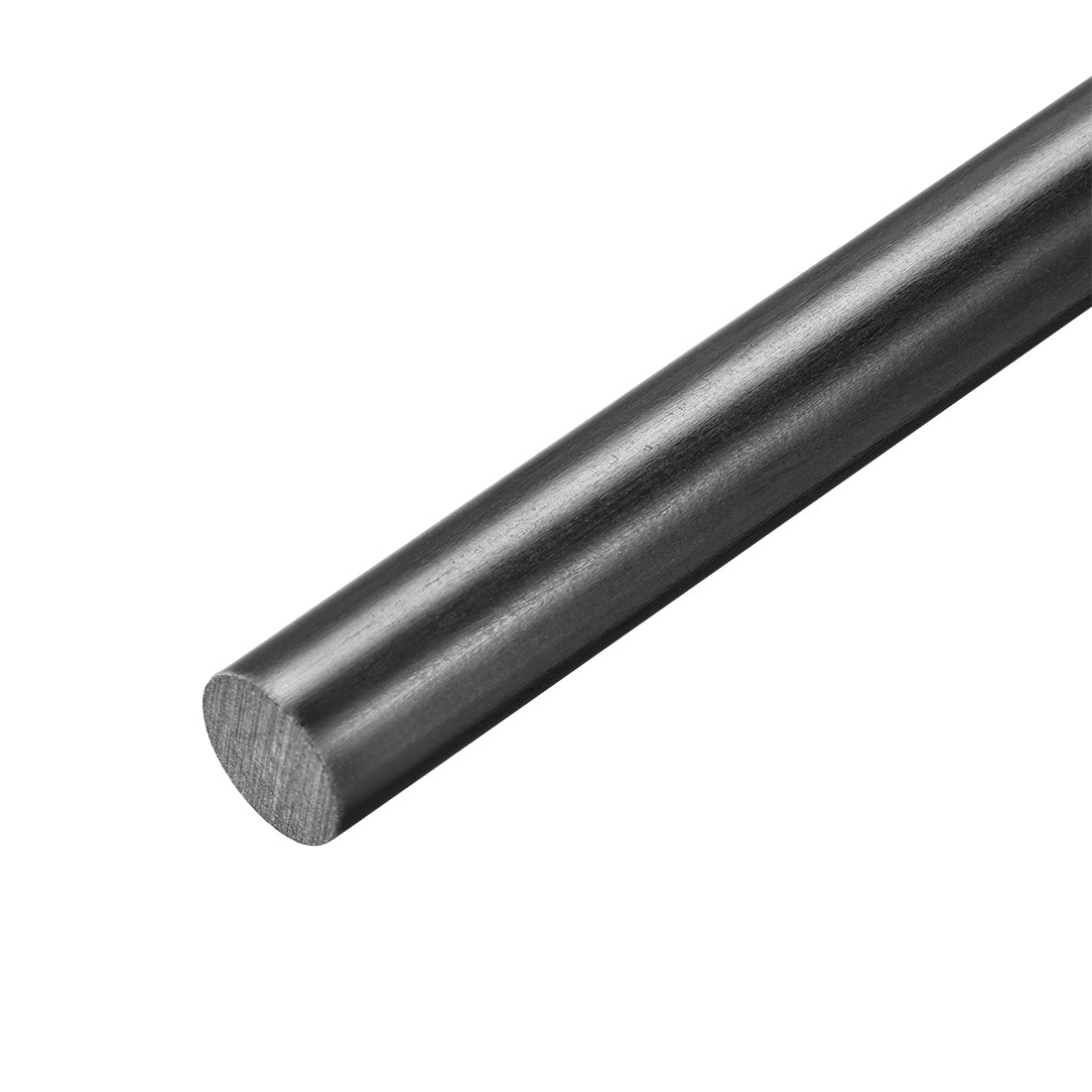 uxcell Uxcell FRP Fiberglass Round Rod,11mm Dia 50cm Long Black Engineering Round Bar Rod