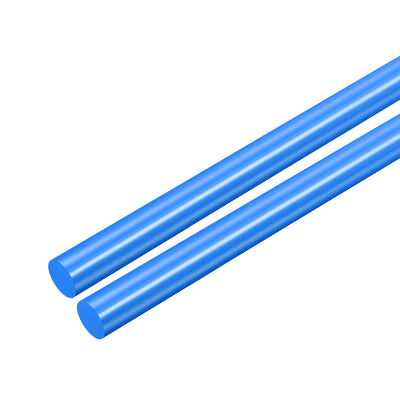 uxcell Uxcell Plastic Round Rod,6mm Dia 50cm Blue Engineering Plastic Round Bar 2pcs