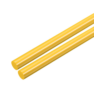 uxcell Uxcell Plastic Round Rod,6mm Dia 50cm Yellow Engineering Plastic Round Bar 2pcs