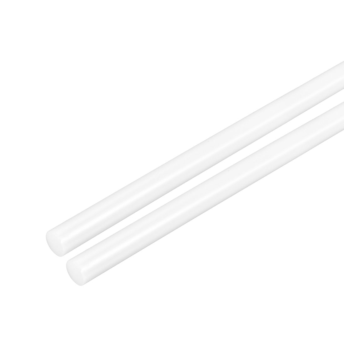 uxcell Uxcell Plastic Round Rod,5mm Dia 50cm White Engineering Plastic Round Bar 2pcs