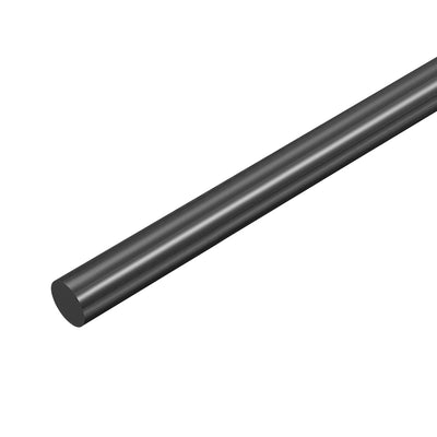 uxcell Uxcell Plastic Round Rod,8mm Dia 50cm Black Engineering Plastic Round Bar