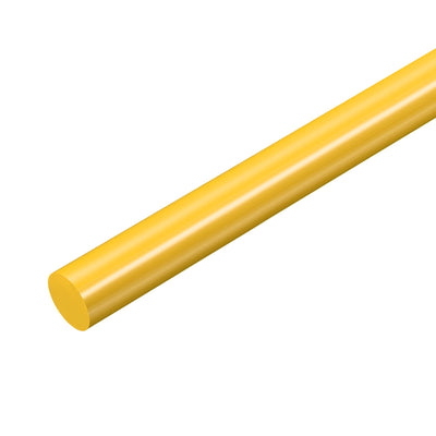 uxcell Uxcell Plastic Round Rod,15mm Dia 50cm Yellow Engineering Plastic Round Bar