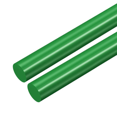 uxcell Uxcell Plastic Round Rod,20.5mm Dia 50cm Green Engineering Plastic Round Bar 2pcs