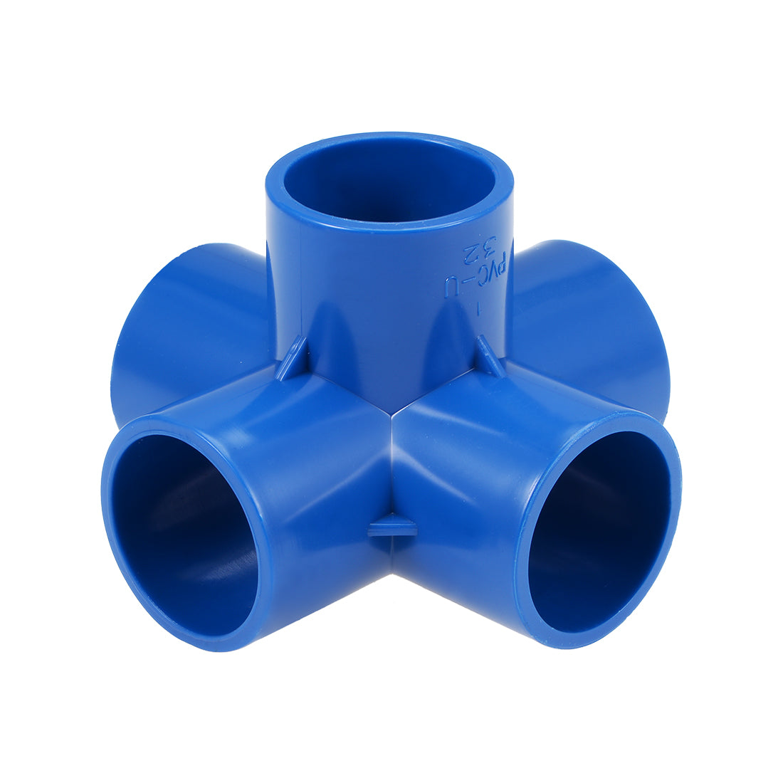 uxcell Uxcell 5-Wege T-Stück PVC Anschlussbogen 32mm, 2Stk Möbel Anschlussbogen Bewässerungssprinkler Rohr Verschraubung Blau