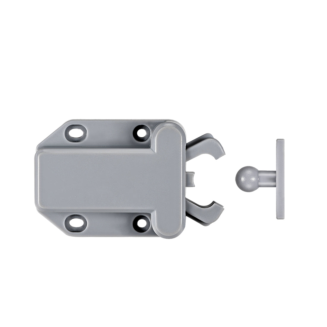 uxcell Uxcell Push Open Latch Rebound Self-Locking Door Touch Catch Lock for Bedroom Cabinet Cupboard Drawer Gray 2pcs