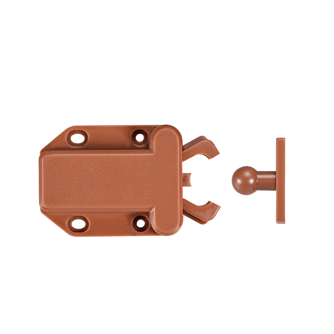 uxcell Uxcell Push Open Latch Rebound Self-Locking Door Touch Catch Lock for Bedroom Cabinet Cupboard Drawer Brown 2pcs