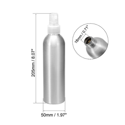 Harfington Uxcell 2pcs 8.5oz/250ml Aluminium Spray Bottle with Clear Fine Mist Sprayer, Empty Refillable Container Travel Bottle