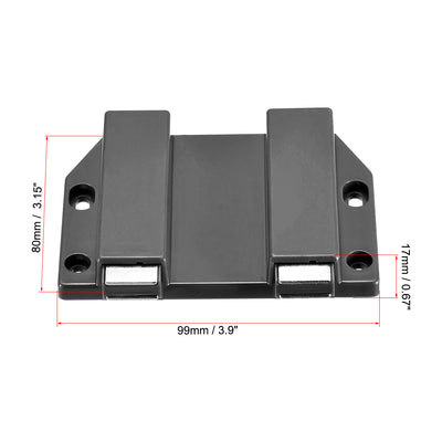 Harfington Uxcell Double Touch Catch Magnetic Latch for Cabinet Door Cupboard Black 2pcs