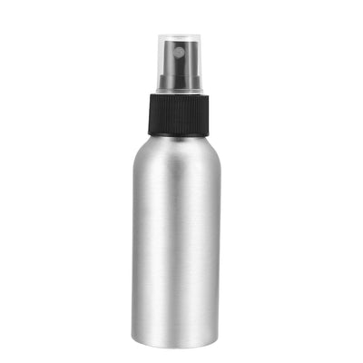 Harfington Uxcell 6pcs 3oz/100ml Aluminium Spray Bottle with Black Fine Mist Sprayer, Empty Refillable Container Travel Bottle