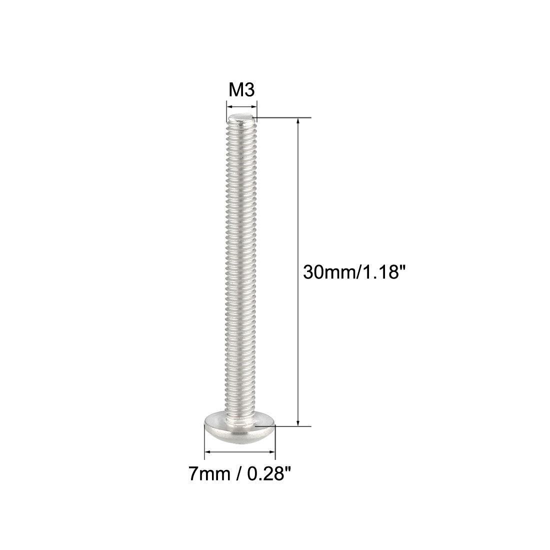 uxcell Uxcell Machine Screws, Phillips Head, 304 Stainless Steel