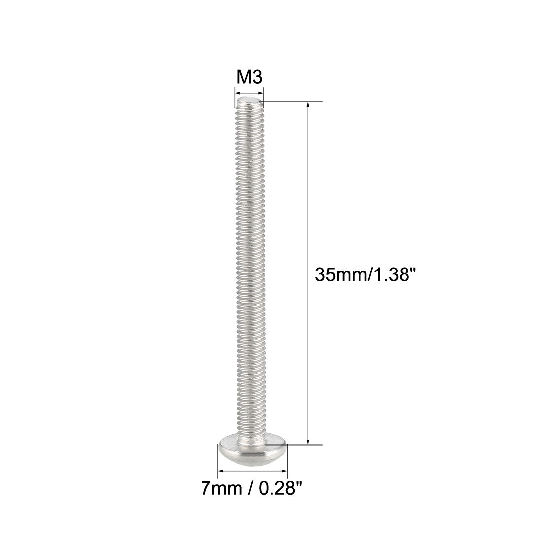 uxcell Uxcell Machine Screws, Phillips Head, 304 Stainless Steel