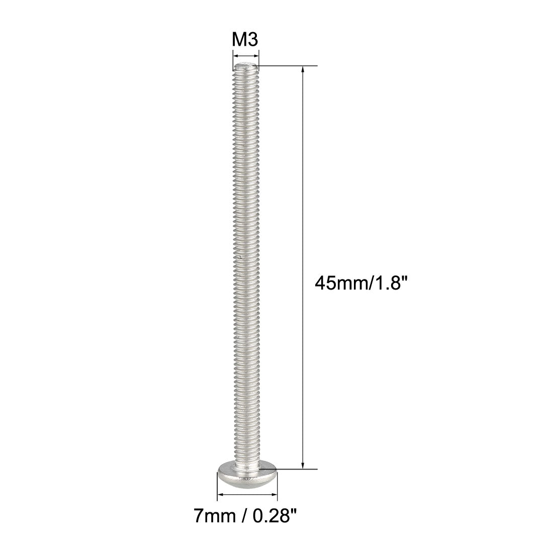 uxcell Uxcell Machine Screws, Phillips Head, 304 Stainless Steel