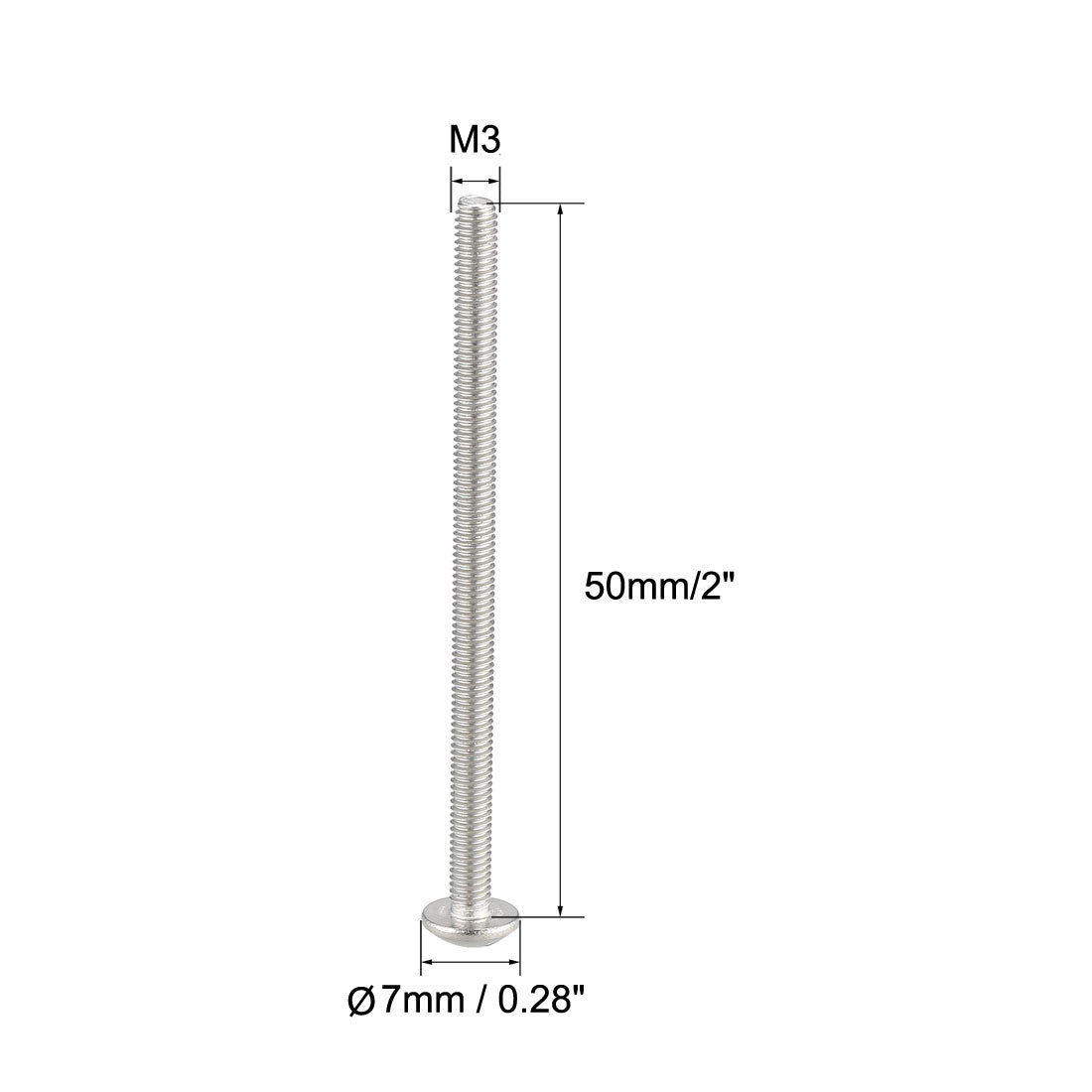 uxcell Uxcell Machine Screws, Phillips Head, 304 Stainless Steel